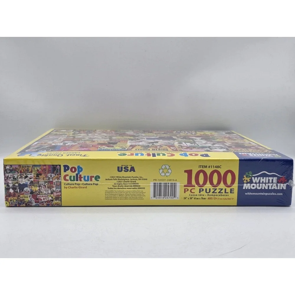 White Mountain Pop Culture 1000 Piece Puzzle 2021‎ Multicolor Cardboard